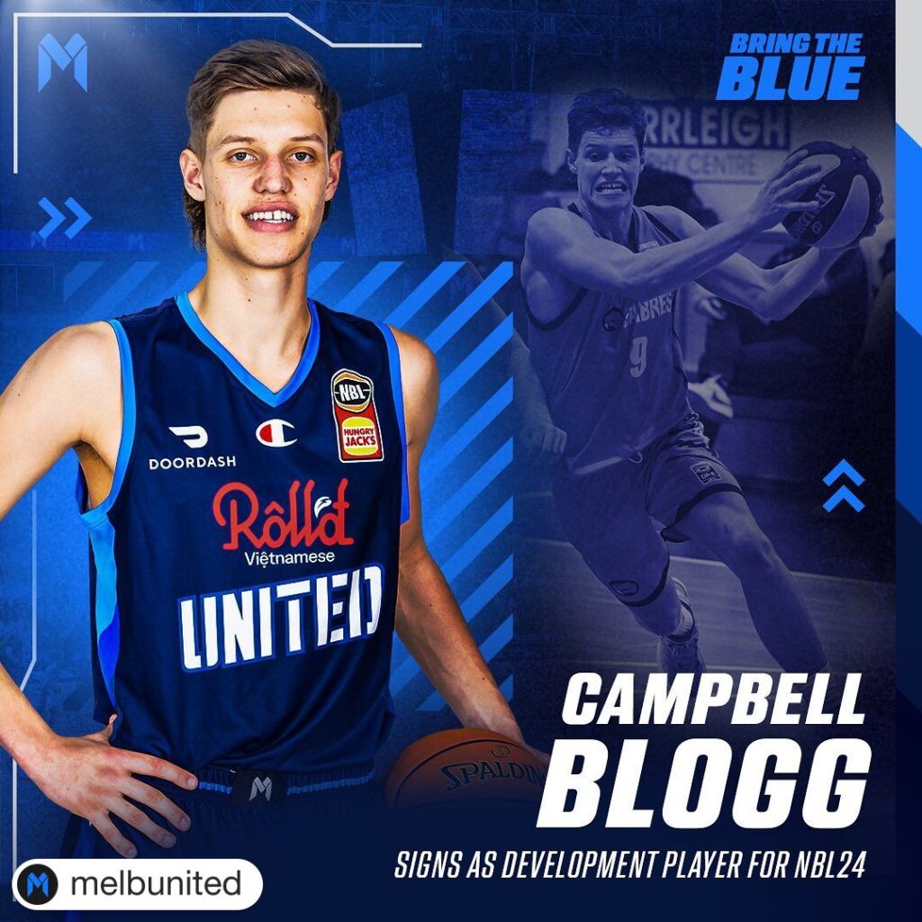 United add Campbell Blogg as a Development Player Southern Basketball